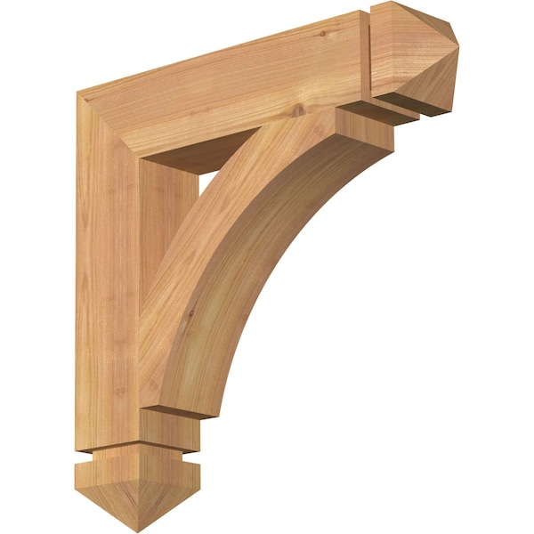 Ekena Millwork Thorton Arts & Crafts Smooth Bracket, Western Red Cedar, 3 1/2"W x 18"D x 18"H BKT04X18X18THR03SWR - main